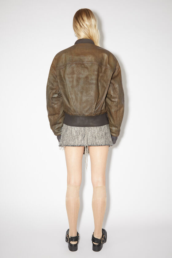 (image for) Heavy-Dut Dyed denim bomber jacket